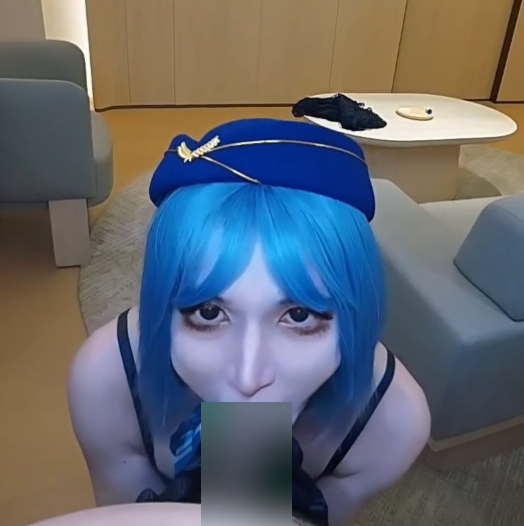 奶茶不加糖空姐服装镂空套装惹火视频845M